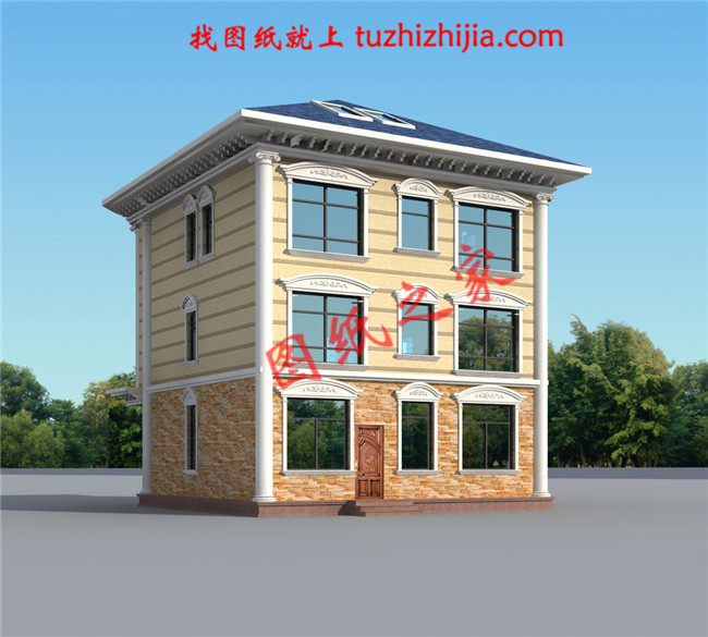 農(nóng)村30萬別墅款式三層，占地面積100平米左右