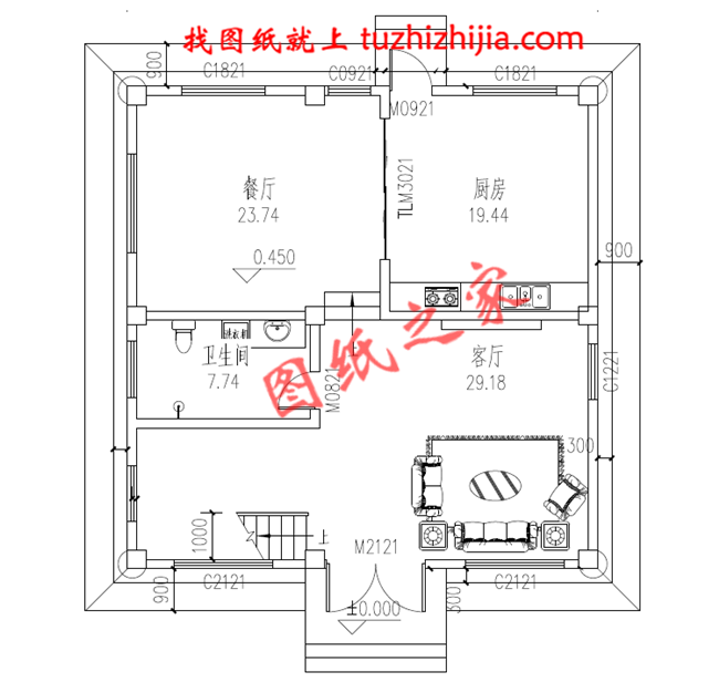 農(nóng)村30萬別墅款式三層，占地面積100平米左右