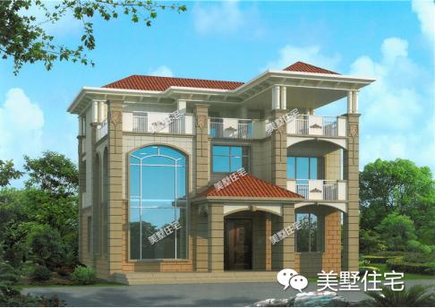 3套三層的小洋別墅設(shè)計(jì)圖，外觀漂亮又大氣，給父母一個(gè)舒適的家