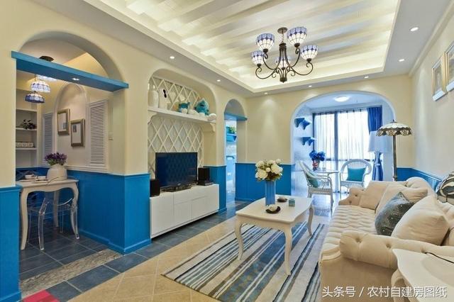 一款地中海風(fēng)格三層農(nóng)村別墅圖，13.5X10米，這樣的你喜歡嗎？