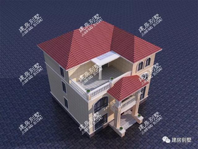 兩棟同款造型的三層別墅圖，第一棟旋轉(zhuǎn)樓梯，第二棟是回字形樓梯，都同樣很美