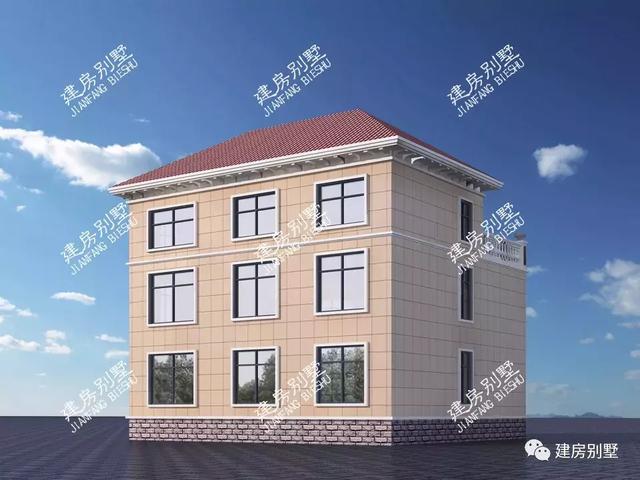 兩棟同款造型的三層別墅圖，第一棟旋轉(zhuǎn)樓梯，第二棟是回字形樓梯，都同樣很美