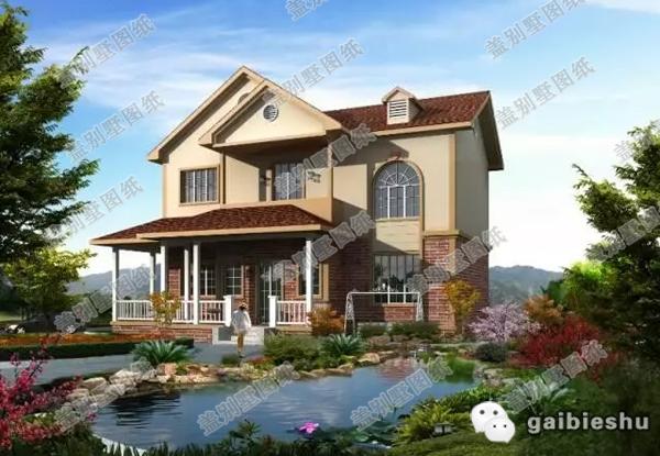 一款托斯卡納風(fēng)格的二層別墅設(shè)計(jì)圖，主體造價(jià)25萬建筑面積240㎡