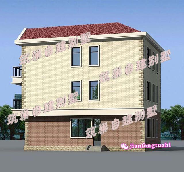 簡(jiǎn)易三層農(nóng)村自建房全套設(shè)計(jì)施工圖，100平方米12x9米房屋結(jié)構(gòu)層次分明