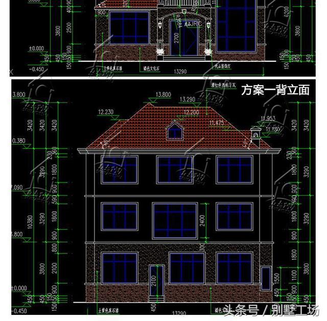 造價46萬農(nóng)村三層別墅圖，外觀立體有層次，帶地下室閣樓