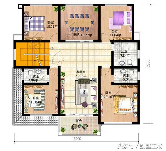 造價46萬農(nóng)村三層別墅圖，外觀立體有層次，帶地下室閣樓