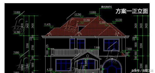 造價46萬農(nóng)村三層別墅圖，外觀立體有層次，帶地下室閣樓