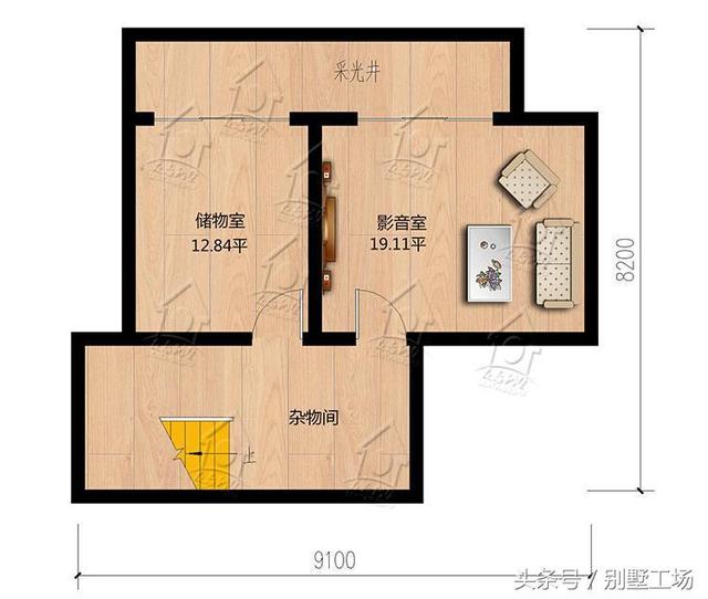 造價46萬農(nóng)村三層別墅圖，外觀立體有層次，帶地下室閣樓
