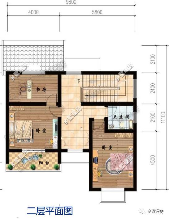 三款農(nóng)村二層別墅圖，不到100平的農(nóng)村小別墅，讓你知道小面積也有好布局