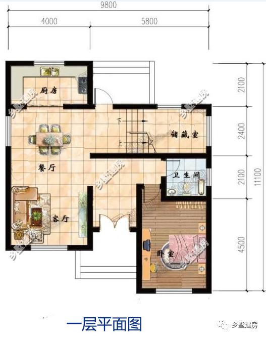 三款農(nóng)村二層別墅圖，不到100平的農(nóng)村小別墅，讓你知道小面積也有好布局