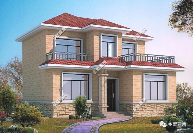 三款農(nóng)村二層別墅圖，不到100平的農(nóng)村小別墅，讓你知道小面積也有好布局