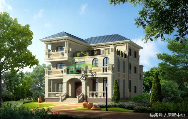 適用于兩代人居住的三層別墅圖，門第建造非常漂亮，內(nèi)部功能區(qū)齊全