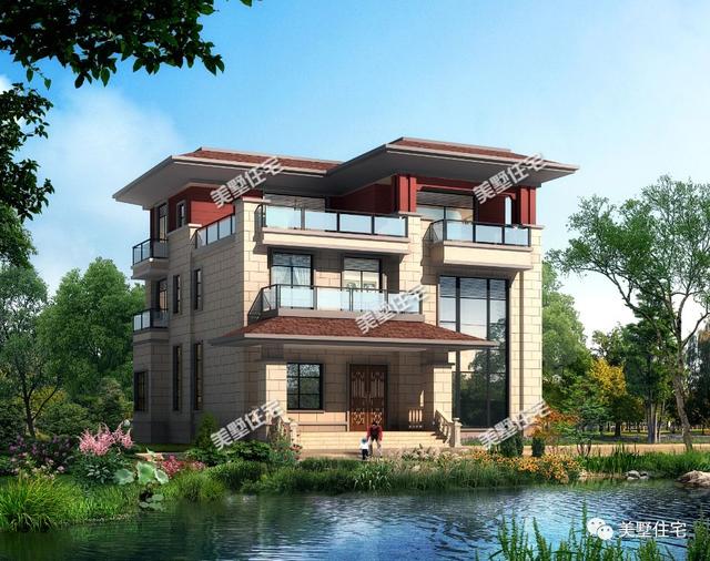 一款新中式三層美墅，比起傳統(tǒng)中式更時尚現(xiàn)代，比起西方歐式更簡約耐看