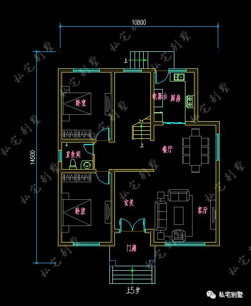 歐式框架大氣客廳通高三層農村自建房別墅圖，建了都說好