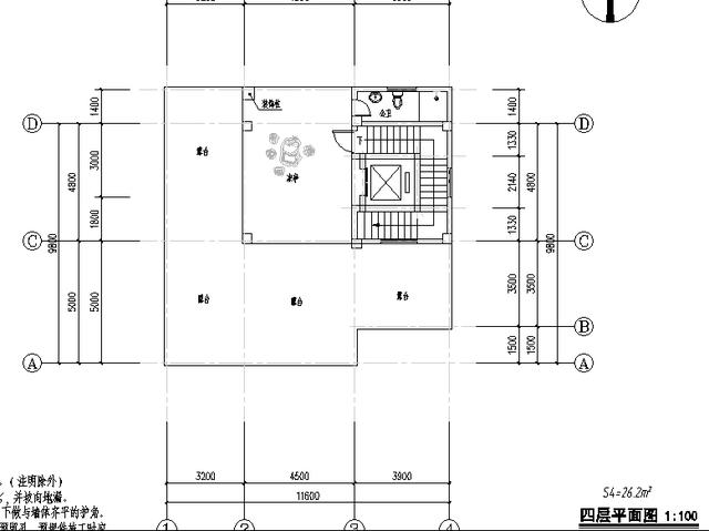 四層農(nóng)村別墅設(shè)計圖帶車庫陽臺書房衣帽間