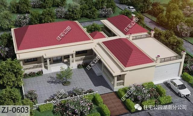 23X26米一層別墅圖，5室2廳陽(yáng)光房還有一個(gè)自家的小院，是你舒適的選擇