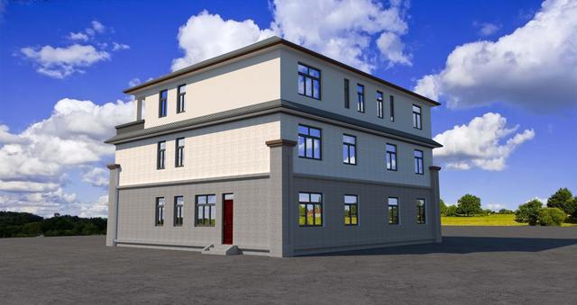 三層新中式別墅合院設計圖，階梯式外觀時尚大氣，內部功能房齊全