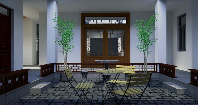 三層新中式別墅合院設計圖，階梯式外觀時尚大氣，內部功能房齊全