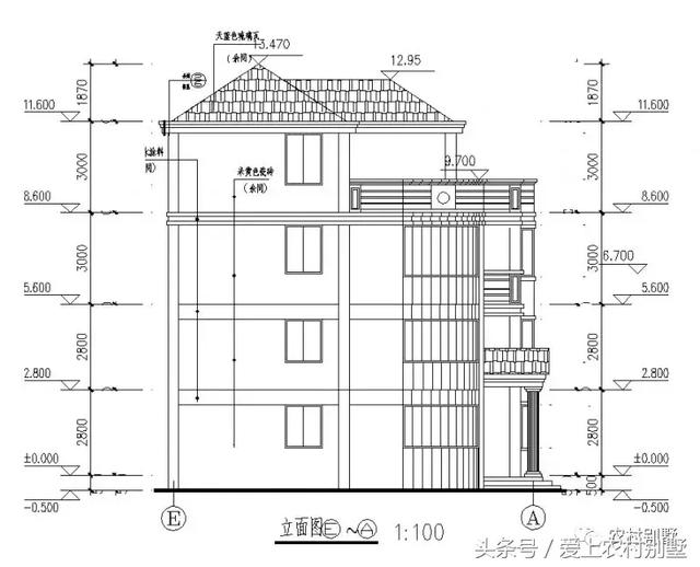 120平新農(nóng)村框架結(jié)構(gòu)別墅圖，三層半+挑空客廳+大露臺(tái)，超氣派超流行的一款別墅