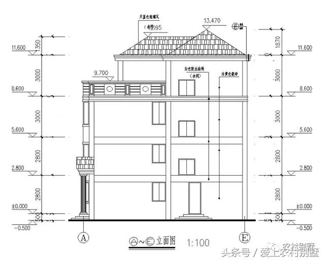 120平新農(nóng)村框架結(jié)構(gòu)別墅圖，三層半+挑空客廳+大露臺(tái)，超氣派超流行的一款別墅