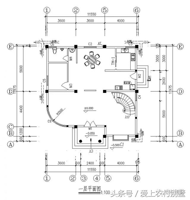 120平新農(nóng)村框架結(jié)構(gòu)別墅圖，三層半+挑空客廳+大露臺(tái)，超氣派超流行的一款別墅