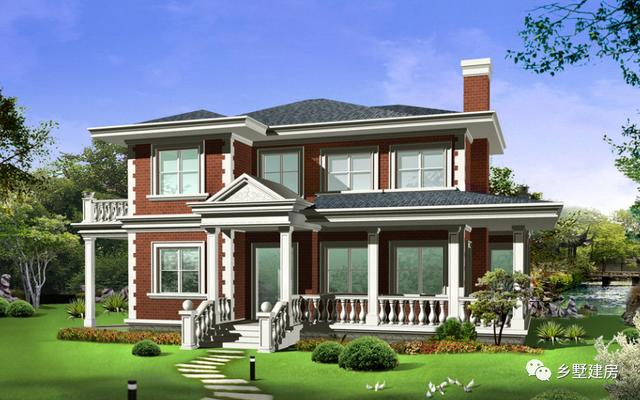 二層歐式現(xiàn)代農(nóng)村自建房設(shè)計(jì)圖，與其負(fù)債累累的還房貸，不如回家花30萬(wàn)蓋一棟漂亮的小別墅