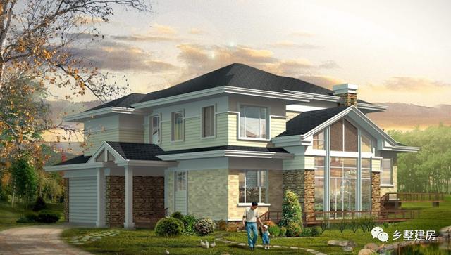 二層歐式現(xiàn)代農(nóng)村自建房設(shè)計(jì)圖，與其負(fù)債累累的還房貸，不如回家花30萬(wàn)蓋一棟漂亮的小別墅