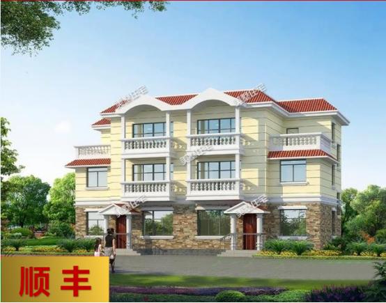 4款農(nóng)村雙拼別墅圖，不同風格簡單實用造價低，兄弟一起建房的最佳選擇