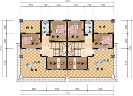 4款農(nóng)村雙拼別墅圖，不同風格簡單實用造價低，兄弟一起建房的最佳選擇