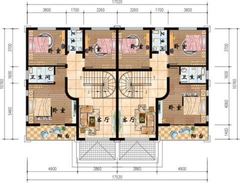 4款農(nóng)村雙拼別墅圖，不同風格簡單實用造價低，兄弟一起建房的最佳選擇