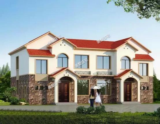 4款農(nóng)村雙拼別墅圖，不同風格簡單實用造價低，兄弟一起建房的最佳選擇