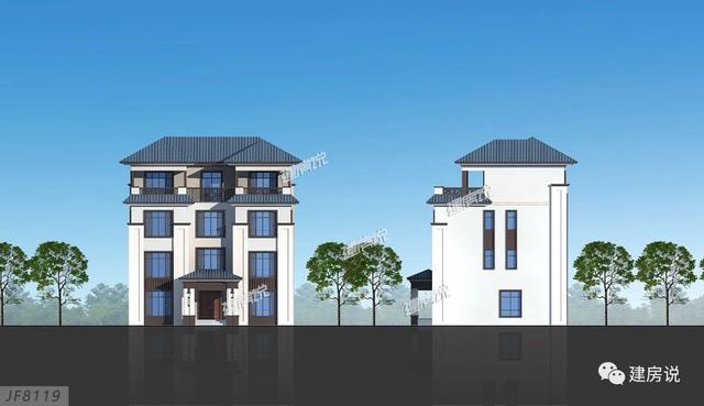 3棟130平的新中式別墅設(shè)計圖，外觀典雅大氣真心漂亮，農(nóng)村自建房的新潮流