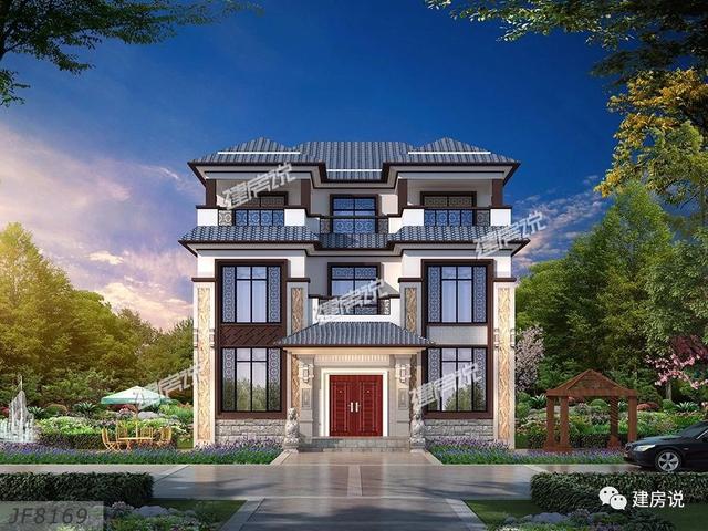 3棟130平的新中式別墅設(shè)計圖，外觀典雅大氣真心漂亮，農(nóng)村自建房的新潮流