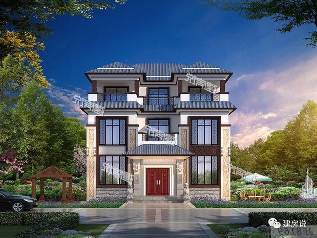 3棟130平的新中式別墅設(shè)計圖，外觀典雅大氣真心漂亮，農(nóng)村自建房的新潮流