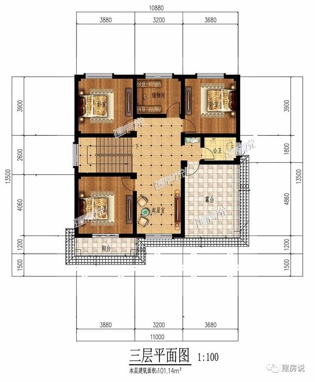 3棟130平的新中式別墅設(shè)計圖，外觀典雅大氣真心漂亮，農(nóng)村自建房的新潮流