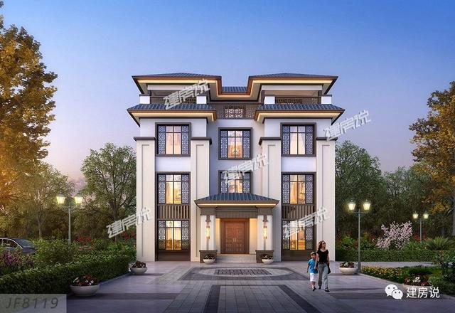 3棟130平的新中式別墅設(shè)計圖，外觀典雅大氣真心漂亮，農(nóng)村自建房的新潮流