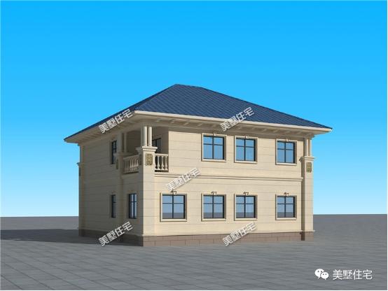 12X14米二層農(nóng)村別墅圖，5室2廳，經(jīng)典的歐式風格沉穩(wěn)又大氣