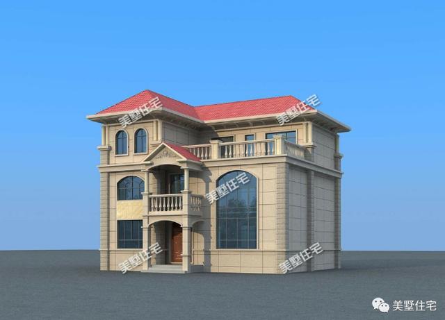 12X13米三層歐式農(nóng)村別墅圖，外觀靚戶型贊，給你田園牧歌般的生活
