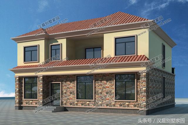 一棟漂亮實用的二層別墅圖，25萬建成，經(jīng)典布局永不過時