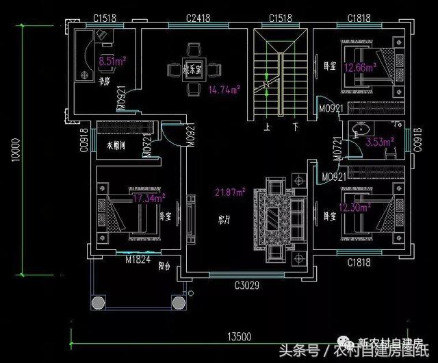 4款豪華農(nóng)村自建別墅圖，款款帶堂屋，配以園林庭院，假山水景，這樣的豪宅城里人有再多的錢(qián)也買(mǎi)不起。