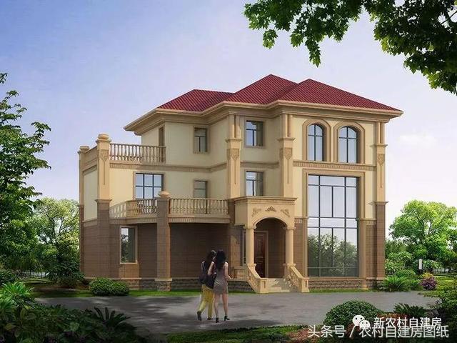 4款豪華農(nóng)村自建別墅圖，款款帶堂屋，配以園林庭院，假山水景，這樣的豪宅城里人有再多的錢(qián)也買(mǎi)不起。