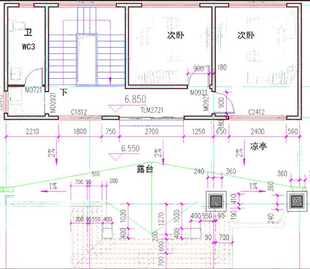 二層半 三層12×8米2廳7臥帶涼亭別墅設(shè)計(jì)圖，造價(jià)30萬左右，外觀溫暖低調(diào)，大氣美觀