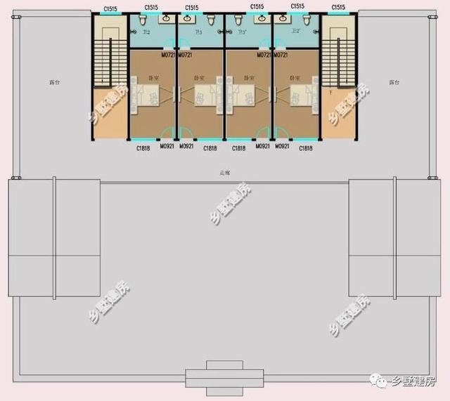 50萬農(nóng)村四合院雙拼別墅設(shè)計圖，小院露臺車庫一應(yīng)俱全