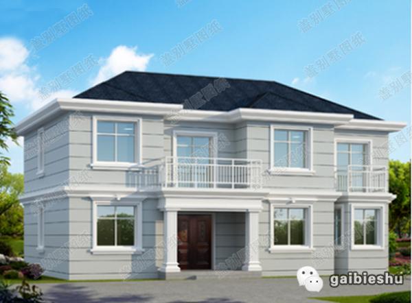 簡約大方的二層帶閣樓層25萬3廳5室15×9米自建別墅全套施工圖