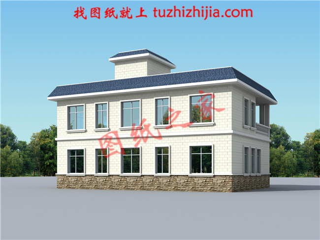 農村4間2層樓房設計圖，戶型方正，四平八穩(wěn)的二層農村別墅