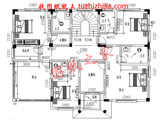 農村4間2層樓房設計圖，戶型方正，四平八穩(wěn)的二層農村別墅