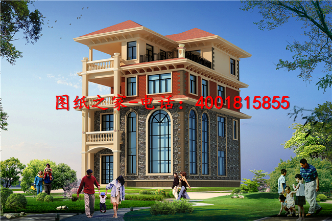 3棟最新款三層半別墅圖片，建其中一棟都可以成地標建筑（全套施工圖）