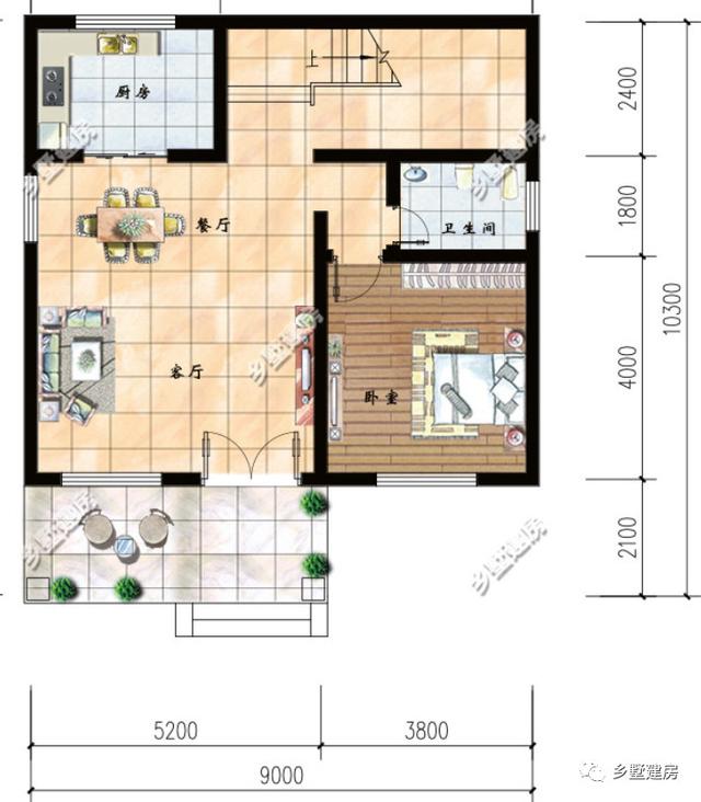18萬三層農(nóng)村新別墅圖，五室兩廳還有一個(gè)大露臺，真是太劃算了