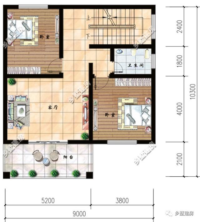 18萬三層農(nóng)村新別墅圖，五室兩廳還有一個(gè)大露臺，真是太劃算了