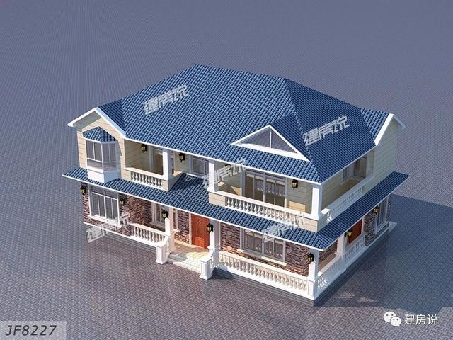 3套二層歐式別墅圖，現(xiàn)代亮麗的外觀，第1套26萬(wàn)建，可以說(shuō)非常便宜了